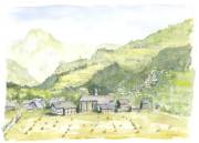 valloire en 1940 aquarelle de thierry 